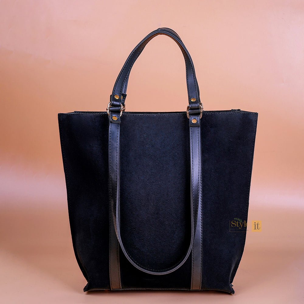 Commodious Black Tote Bag