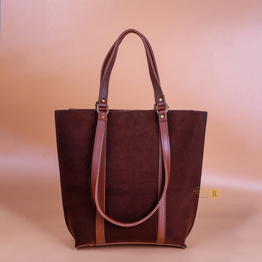 Commodious Brown Tote Bag