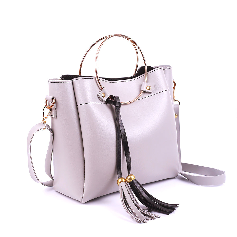 Gloria Grey & Black Handbag