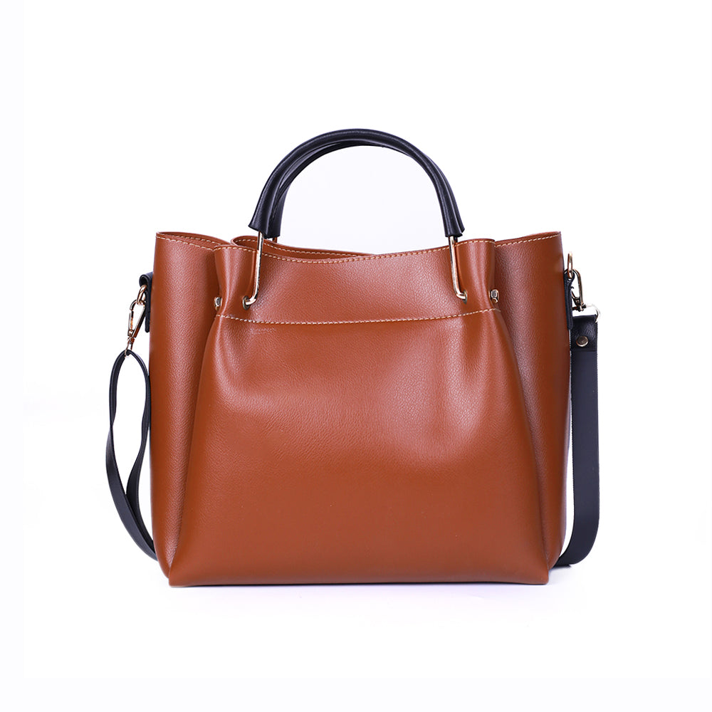 Lily Black and Brown 2 Pcs Handbag
