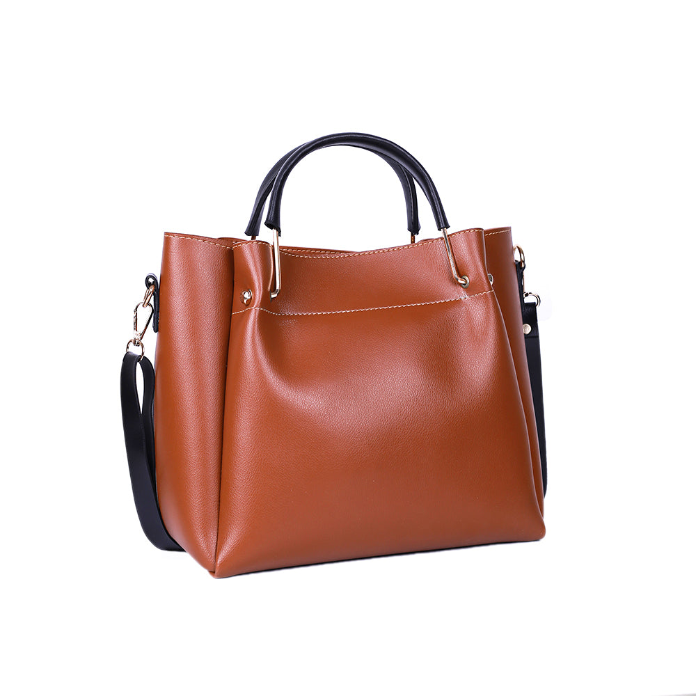 Lily Black and Brown 2 Pcs Handbag