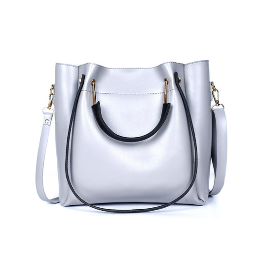 Lily Grey and Black 2 Pcs Handbag