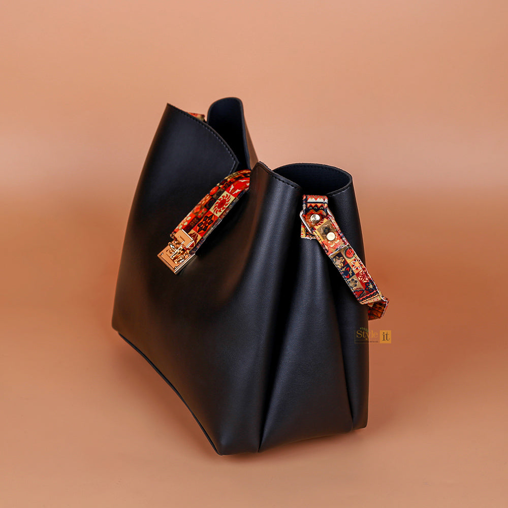 Ease Black Bucket Tote