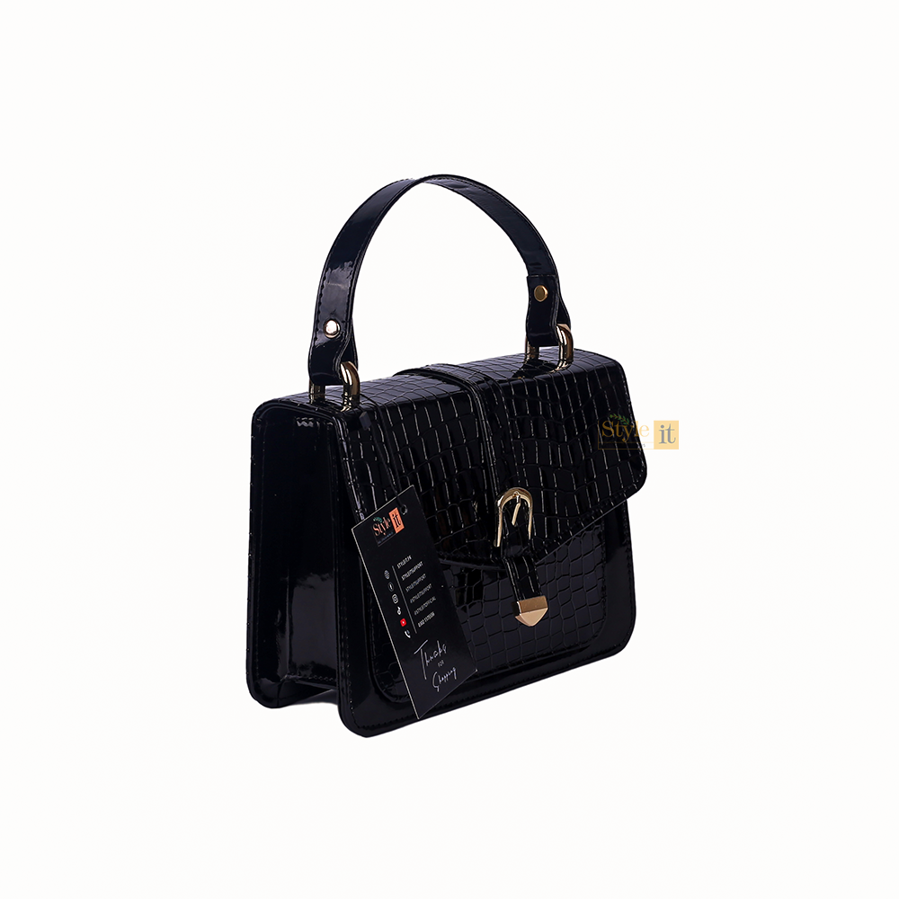 Puffer Black Crossbody Handbag