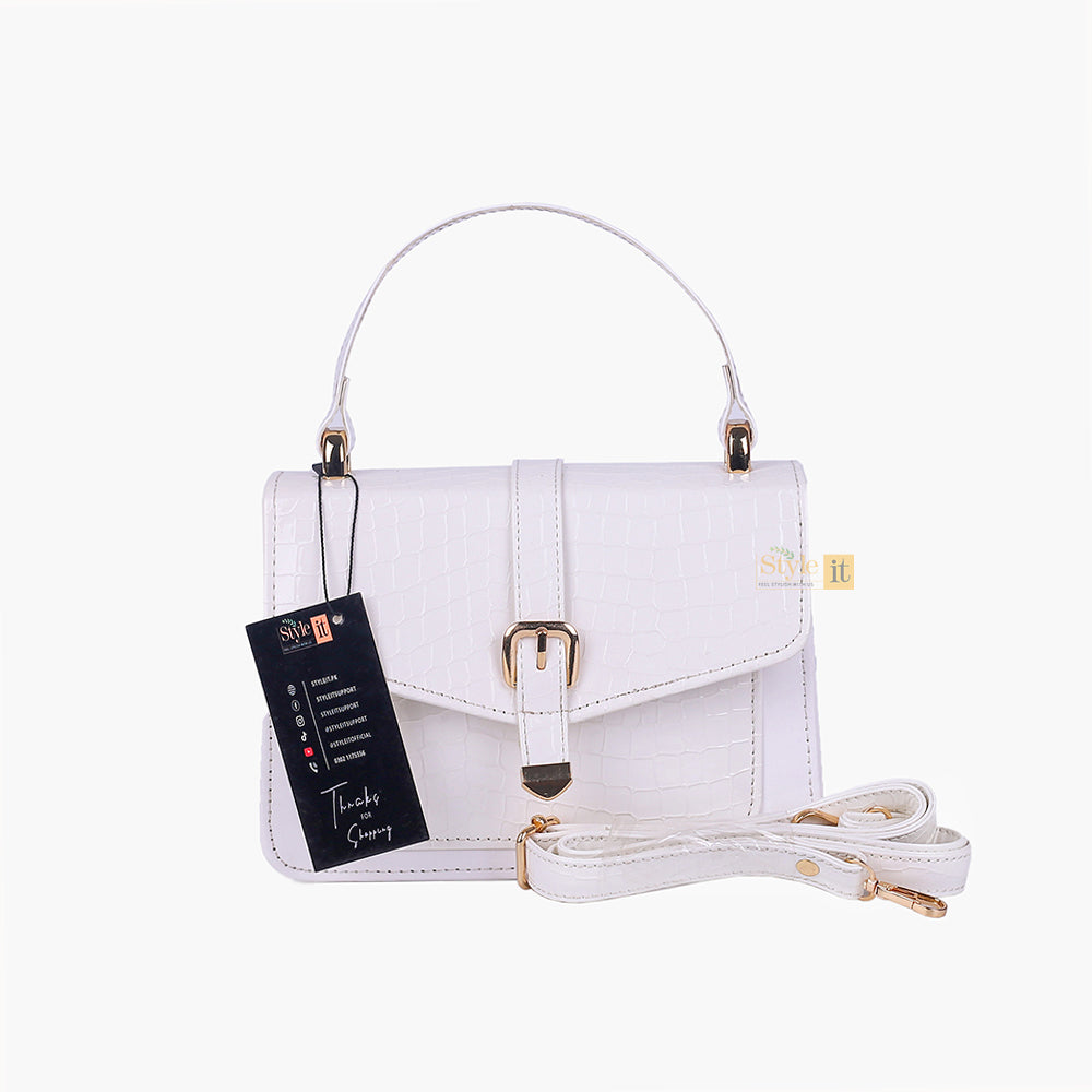 Puffer White Crossbody HandBag