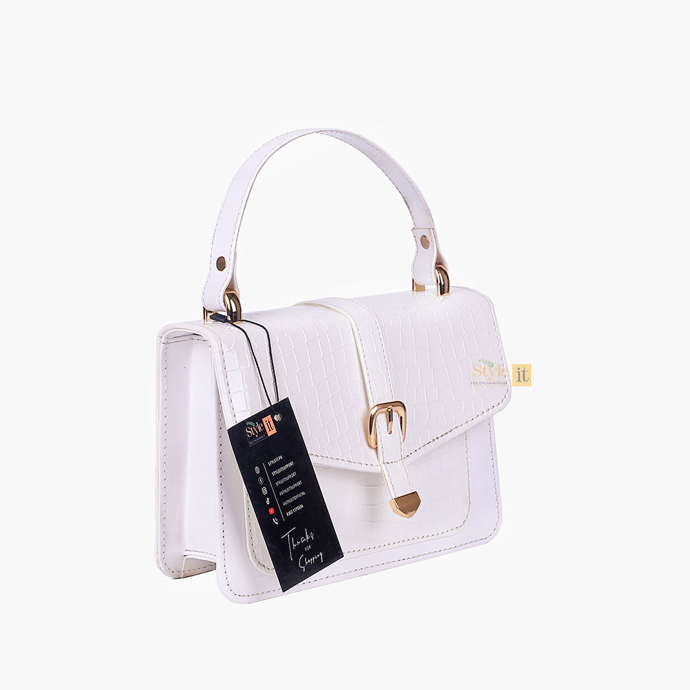 Puffer White Crossbody HandBag