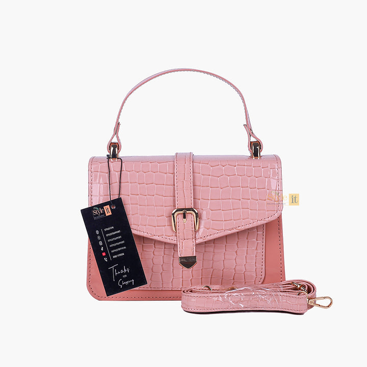 Puffer Pink Crossbody Handbag