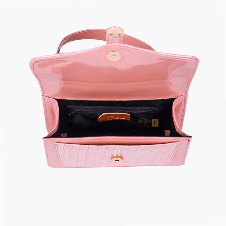 Puffer Pink Crossbody Handbag