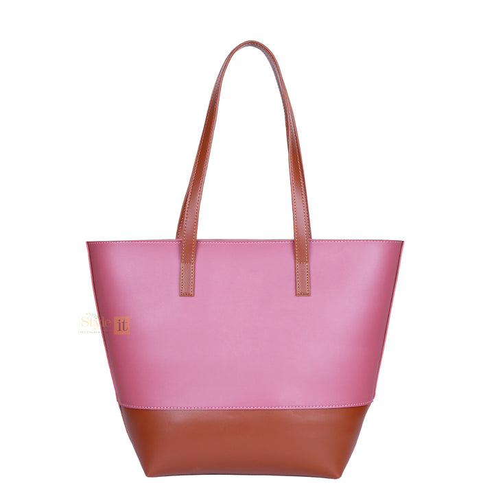 Posh Pink And Brown Tote Bags