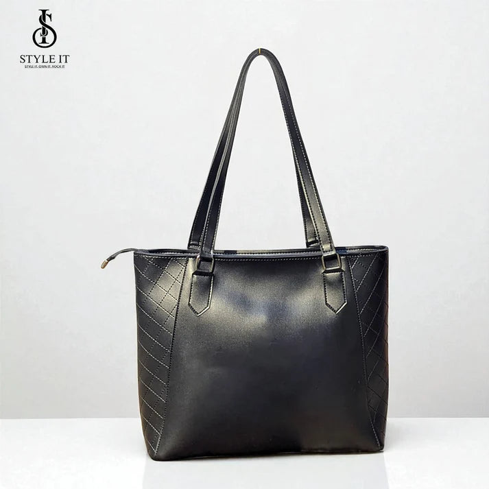 Luxe Elegance Black Tote