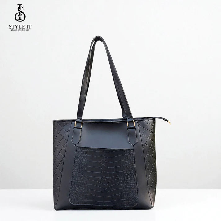 Luxe Elegance Black Tote