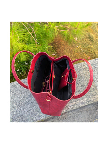 Maroon Satchel Handbag