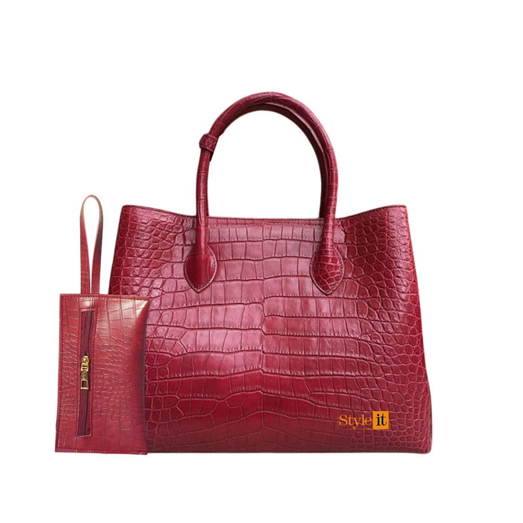 Maroon Satchel Handbag