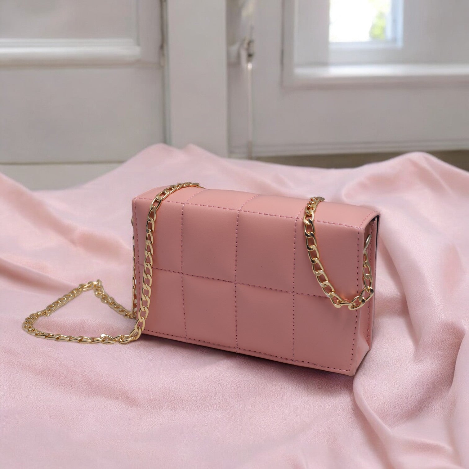LuxeCross Pink Crossbody Bag