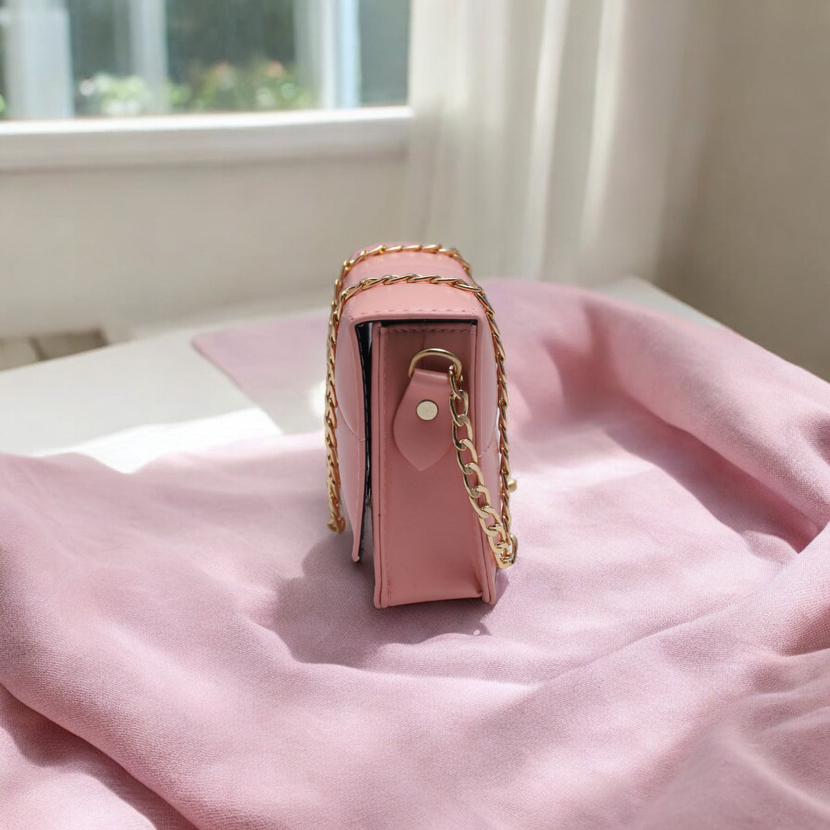 LuxeCross Pink Crossbody Bag