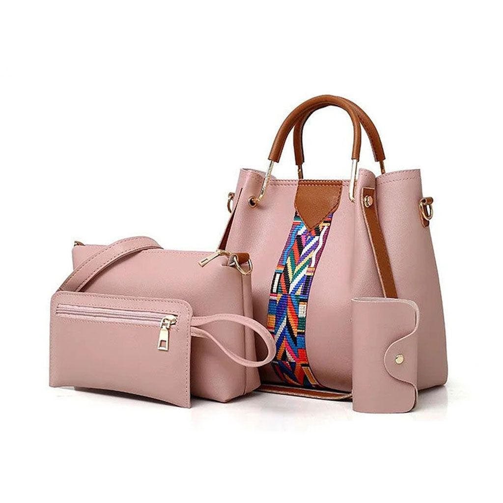 Royal T-Pink 4 Pieces Hand Bag