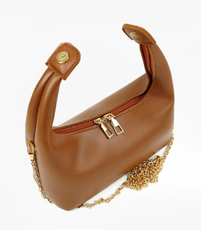 Midnight Chain Mustard brown Handbag
