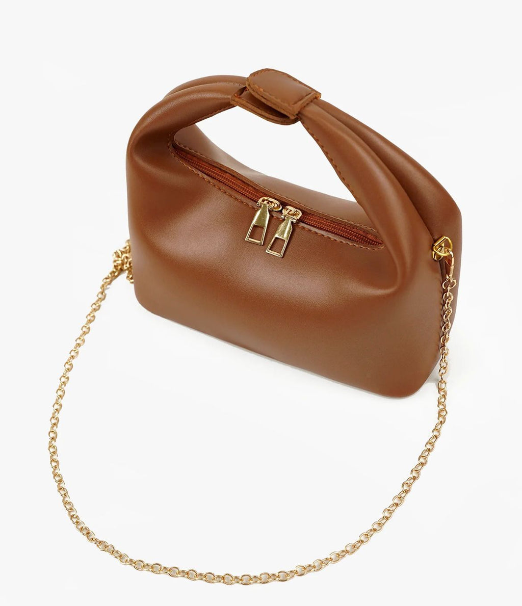 Midnight Chain Mustard brown Handbag