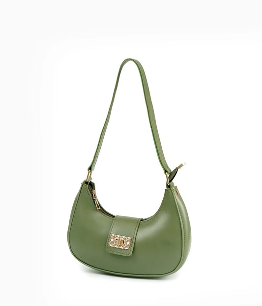 Sophia Lock Green Shoulder Bag