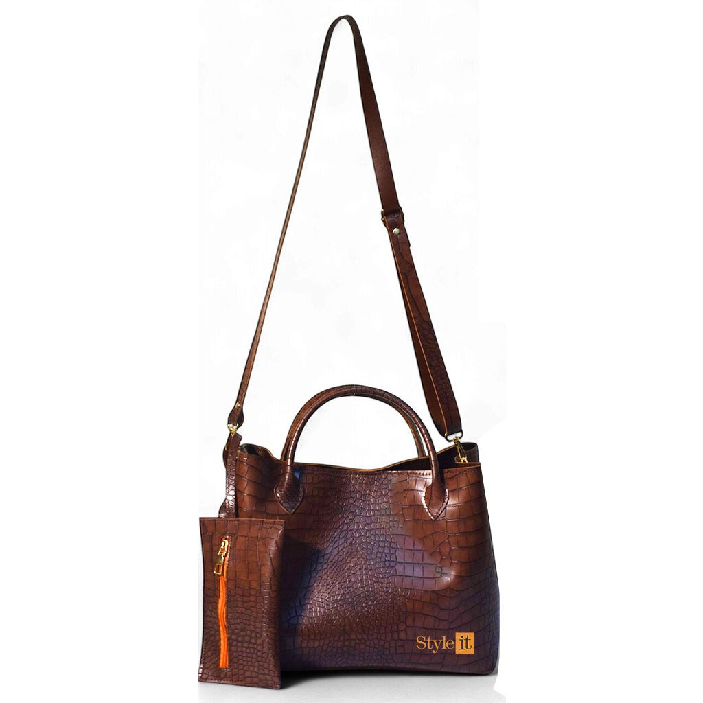 Choco Brown Satchel Handbag