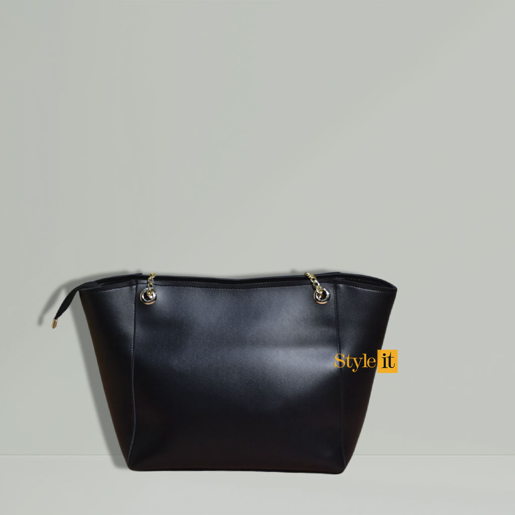 Black Two Tone mini pouch Tote
