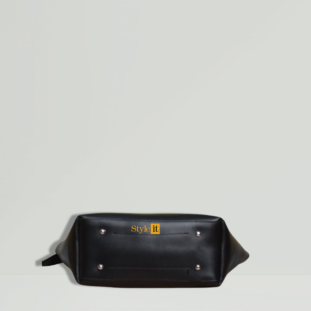 Black Two Tone mini pouch Tote
