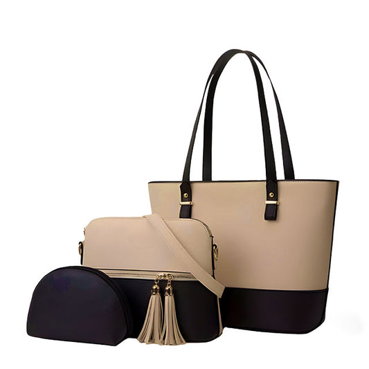 Carla Beige black 3 pcs Shoulder bag