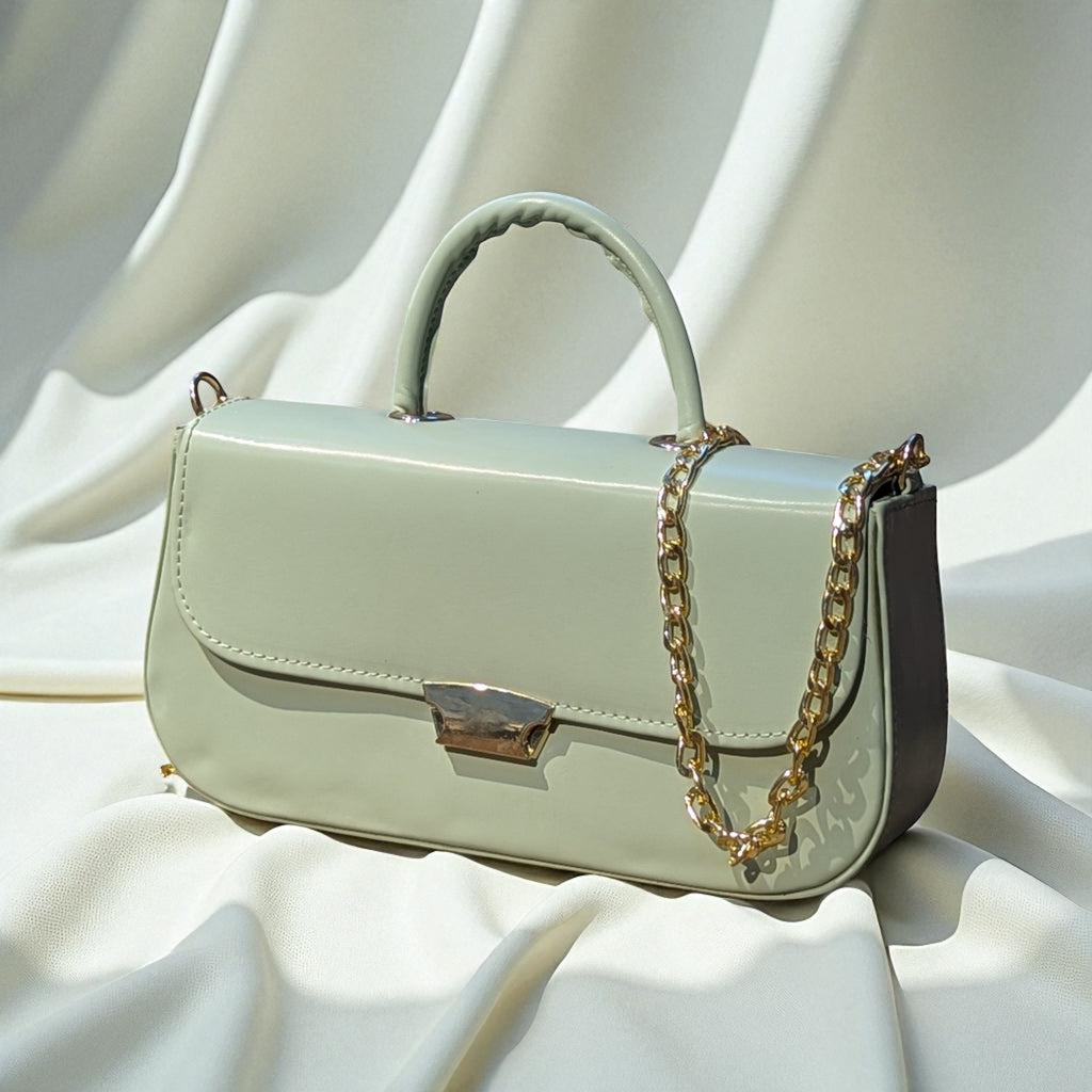 Aura Chain Green Crossbody Bag
