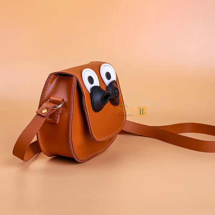 Kitty Brown Kids Crossbody Bag