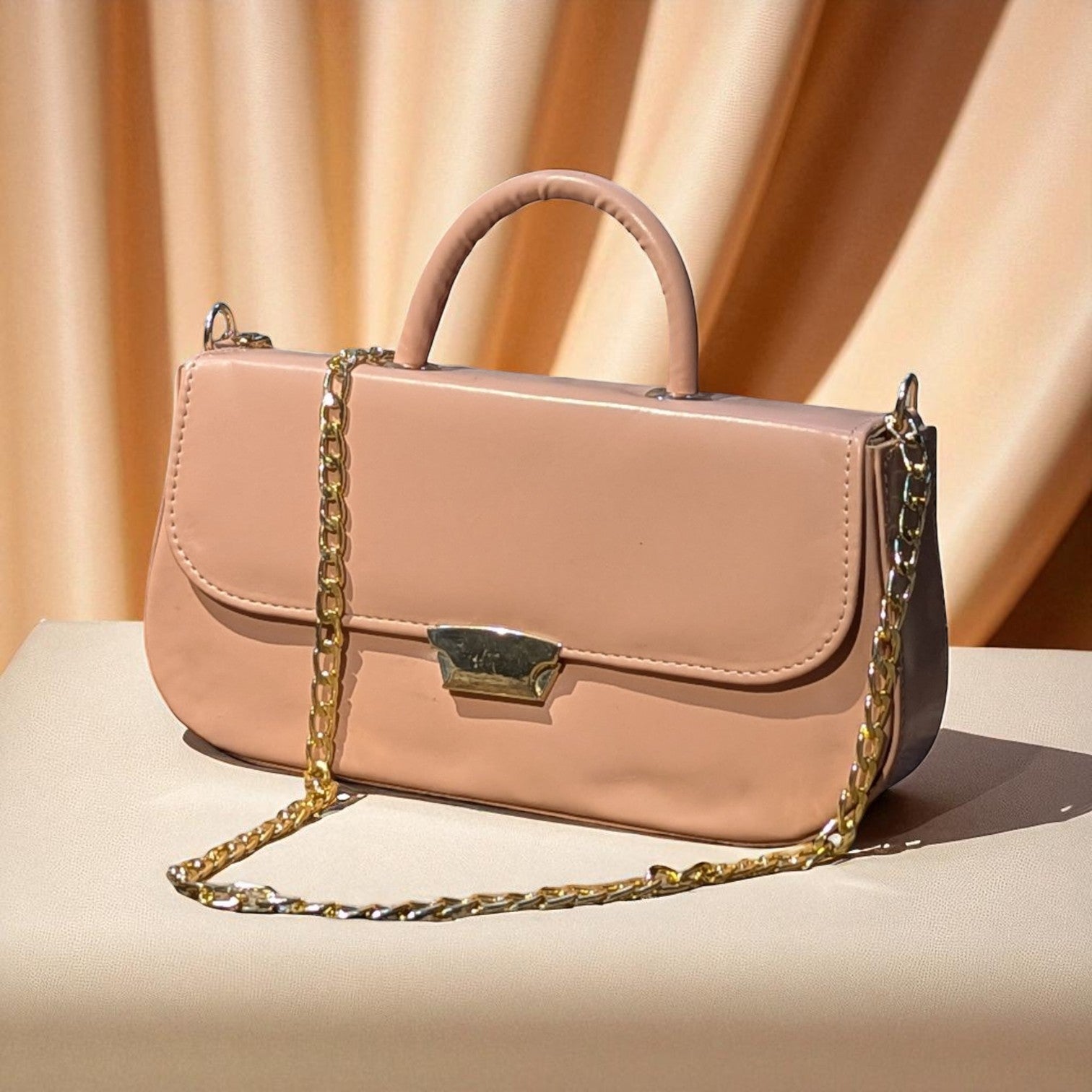 Aura Chain Pink Crossbody Bag