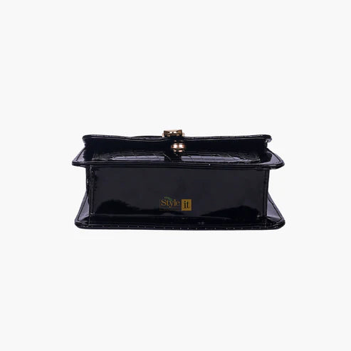 Puffer Black Crossbody Handbag