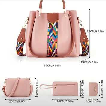 Royal T-Pink 4 Pieces Ladies Handbag