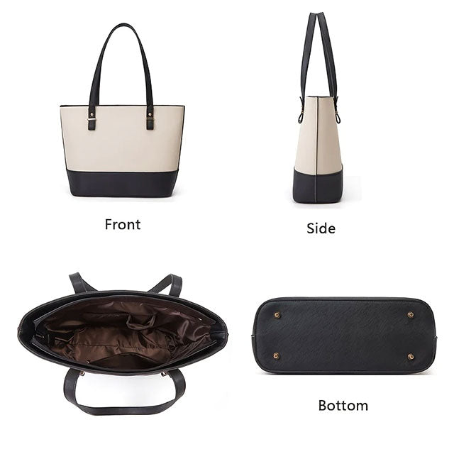 Carla Beige Black 3 Pcs Shoulder Bag