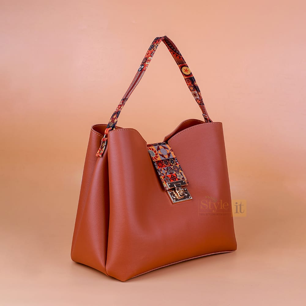 Ease Brownish Bucket Tote