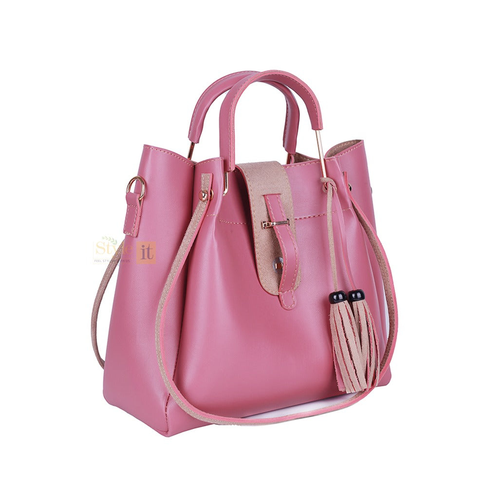 Isla Baby Pink Premium Handbag