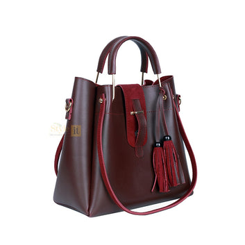 Isla Maroon Premium Handbag