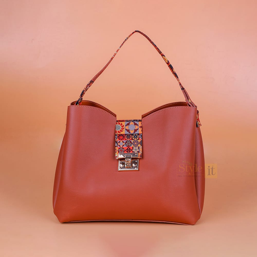 Ease Brownish Bucket Tote