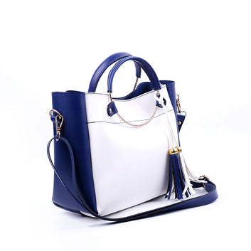 Gloria Blue and White Handbag
