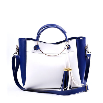 Gloria Blue and White Handbag