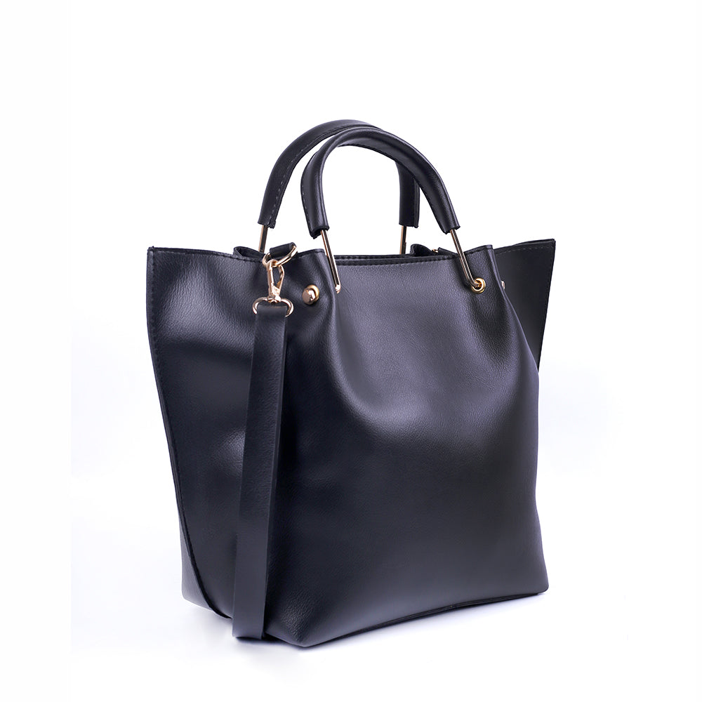 Bossy Black 2 Pcs Handbag