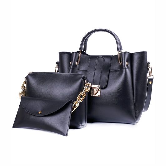 Swag Black 3 Pcs Handbag