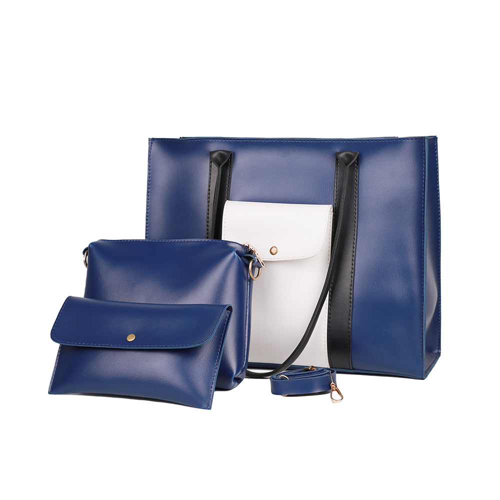 Glade 3 Pcs Blue and White Shoulder Bag