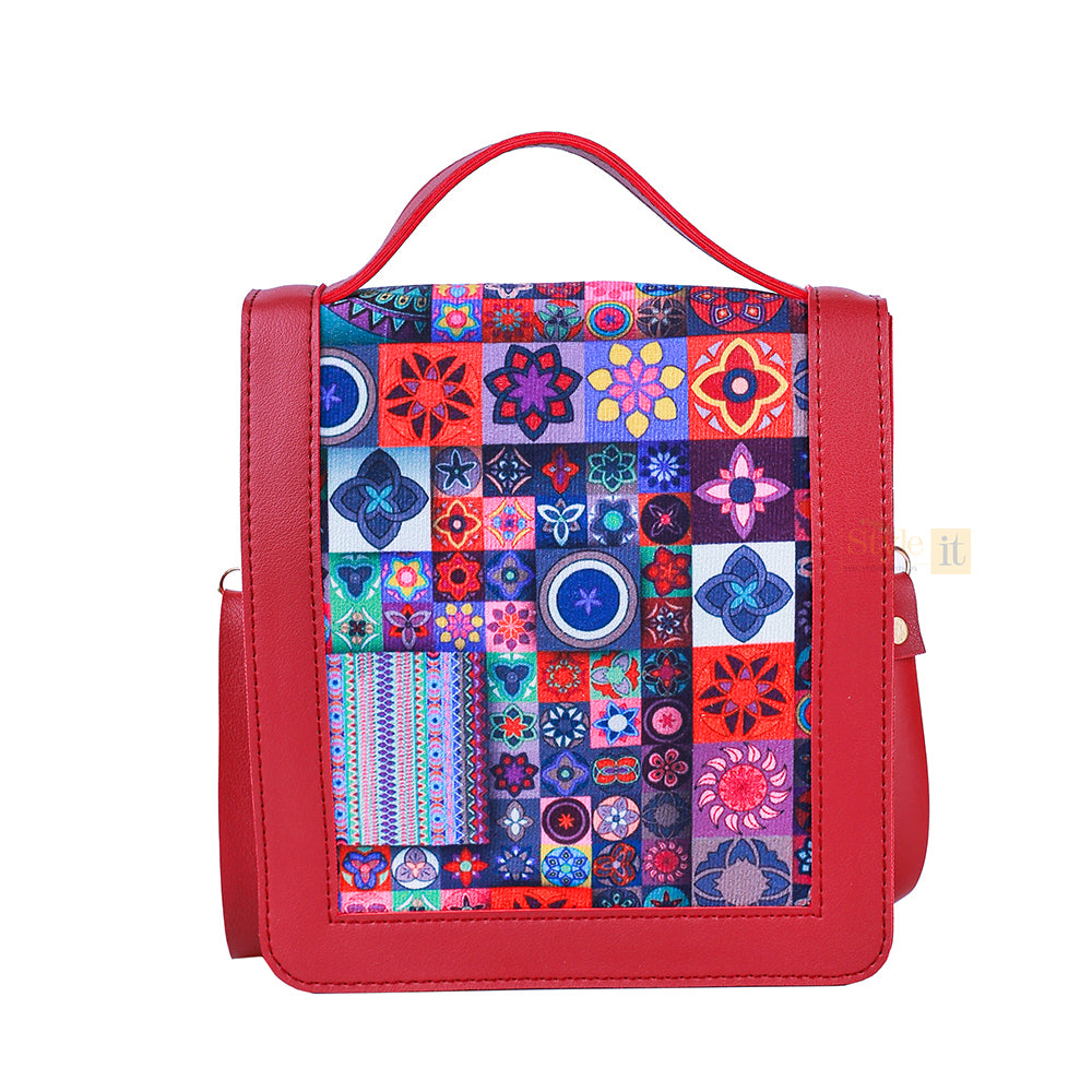 Spectrum Maroon Crossbody Bag
