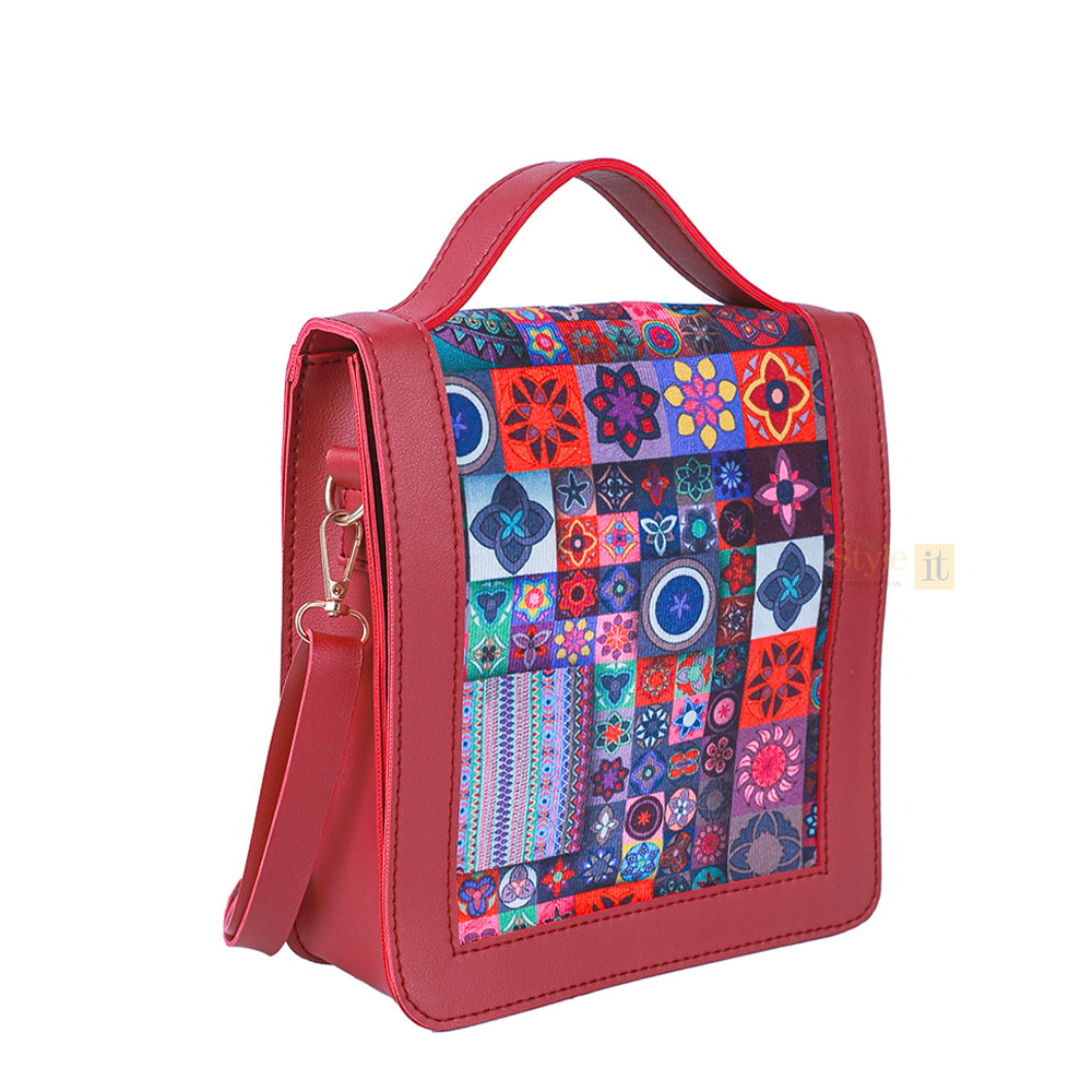 Spectrum Maroon Crossbody Bag