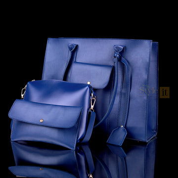 Triplet Blue Tote Set