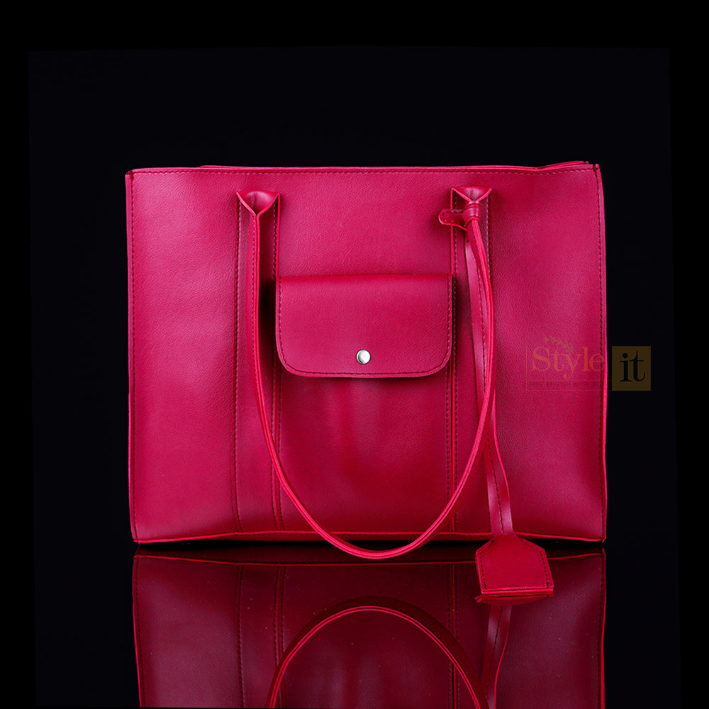 Triplet Maroon Tote Set