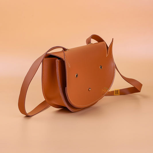 Angry Bird Brown Kids Crossbody Bag