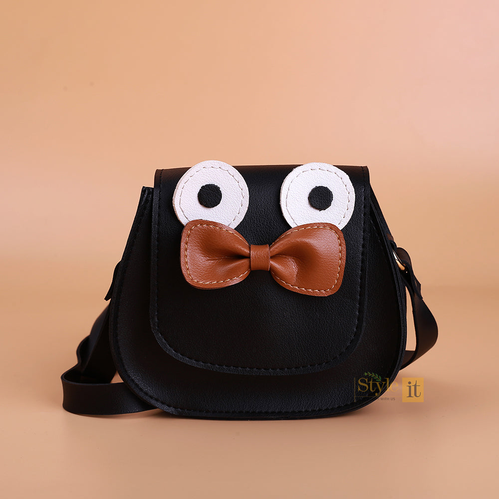 Kitty Black Crossbody Bag