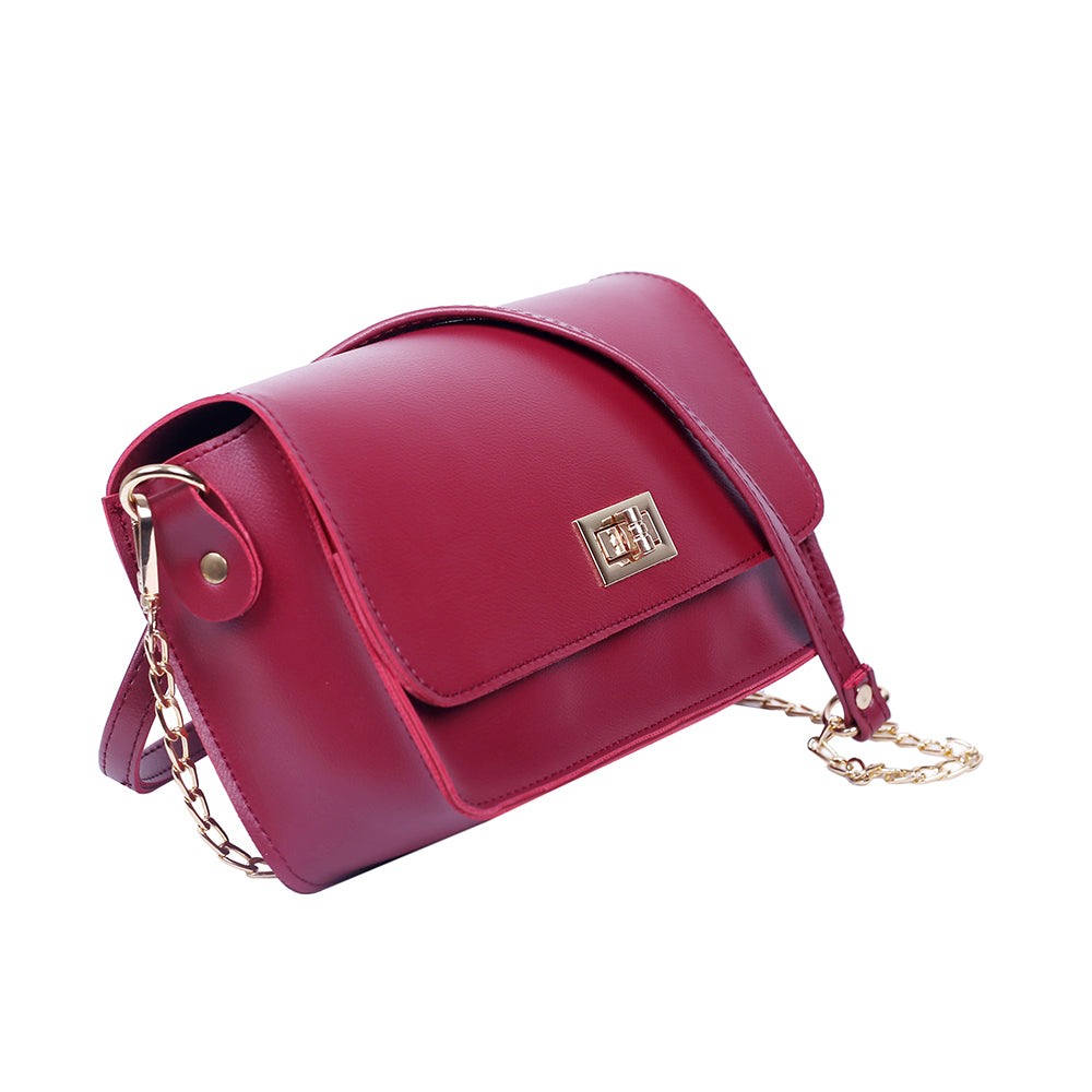 Siri Maroon Crossbody Bag