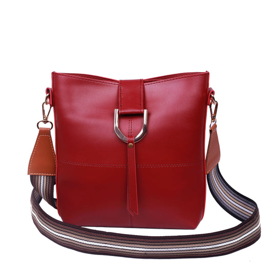 Simba Maroon Crossbody Bag